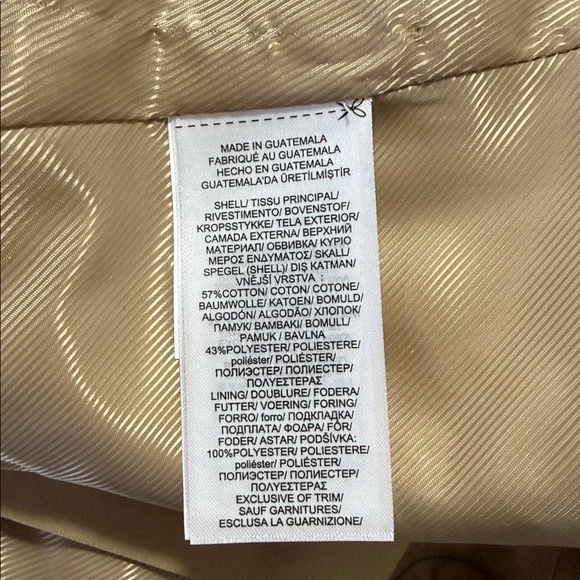 New Lauren Ralph Lauren  Beige Short Trench Coat with Belt size L - Picture 5 of 9